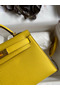 Hermes Kelly Mini II Sellier Handmade Bag In Jaune de Naples Epsom Calfskin Replica