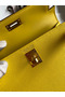 Hermes Kelly Mini II Sellier Handmade Bag In Jaune de Naples Epsom Calfskin Replica