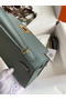 Hermes Kelly Mini II Sellier Handmade Bag In Vert Amande Epsom Calfskin Replica