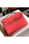 Hermes Kelly Pochette Bag In Rose Lipstick Epsom Leather Replica