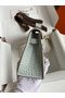 Hermes Kelly Pochette Handmade Bag In Pearl Grey Matte Alligator Leather Replica