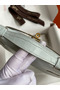 Hermes Kelly Pochette Handmade Bag In Pearl Grey Matte Alligator Leather Replica