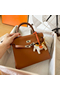 Hermes Kelly Retourne 25 Handmade Bag In Gold Swift Calfskin Replica