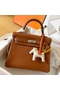 Hermes Kelly Retourne 25 Handmade Bag In Gold Swift Calfskin Replica