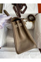 Hermes Kelly Retourne 28 Handmade Bag In Taupe Clemence Leather Replica