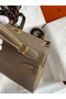 Hermes Kelly Retourne 28 Handmade Bag In Taupe Clemence Leather Replica