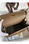 Hermes Kelly Retourne 28 Handmade Bag In Taupe Clemence Leather Replica