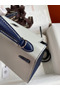 Hermes Kelly Sellier 25 Bicolor Bag in Pearl Grey and Blue Mysore Goatskin Replica