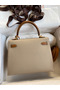 Hermes Kelly Sellier 25 Bicolor Bag in Trench and Gold Epsom Calfskin Replica