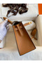 Hermes Kelly Sellier 25 Bicolor Bag in Trench and Gold Epsom Calfskin Replica
