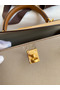 Hermes Kelly Sellier 25 Bicolor Bag in Trench and Gold Epsom Calfskin Replica