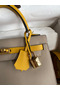 Hermes Kelly Sellier 25 Bicolor Bag in Trench and Yellow Epsom Calfskin Replica