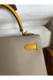 Hermes Kelly Sellier 25 Bicolor Bag in Trench and Yellow Epsom Calfskin Replica