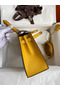 Hermes Kelly Sellier 25 Bicolor Bag in Trench and Yellow Epsom Calfskin Replica