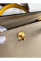 Hermes Kelly Sellier 25 Bicolor Bag in Trench and Yellow Epsom Calfskin Replica