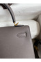 Hermes Kelly Sellier 25 Handmade Bag In Etain Epsom Calfskin Replica