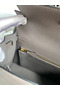 Hermes Kelly Sellier 25 Handmade Bag In Etain Epsom Calfskin Replica