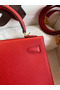 Hermes Kelly Sellier 25 Handmade Bag In Red Epsom Calfskin Replica