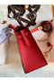 Hermes Kelly Sellier 25 Handmade Bag In Red Epsom Calfskin Replica