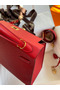 Hermes Kelly Sellier 25 Handmade Bag In Red Epsom Calfskin Replica