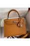 Hermes Kelly Sellier 25 Handmade Bag In Toffee Epsom Calfskin Replica