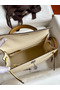 Hermes Kelly Sellier 25 Tricolor Bag in Craie/Sesame/Yellow Epsom Calfskin Replica