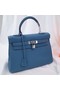 Hermes Kelly Shoulder Bag Original TOGO Leather KY3255 blue Replica