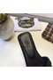 Hermes lady leather Slipper HO812HMJ black Replica