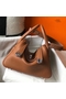 Hermes Lindy 30cm Bag In Gold Clemence Leather PHW Replica