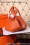 Hermes Lindy 30CM Leather Shoulder Bag H0881 Orange Replica