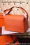 Hermes Lindy 30CM Leather Shoulder Bag H0881 Orange Replica