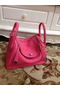 Hermes Lindy 30CM Original Leather Shoulder Bag HLD30 Rose Replica
