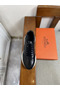 Hermes Men's Drive Sneakers In Black Leather Replica