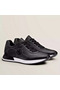 Hermes Men's Drive Sneakers In Black Leather Replica
