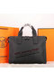 Hermes Mens Briefcase Original Calf Leather H86683 Black Replica