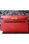 Hermes MINI Kelly 22cm Tote Bag Calf Leather K011 Red Replica