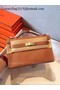 Hermes MINI Kelly 22cm Tote Bag Calfskin Leather K22 Wheat Replica
