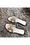 Hermes Oran Sandals In White Suede With Crystal Replica