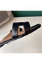 Hermes Oran Slide Sandals In Black Swift Calfskin Replica