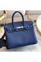 Hermes original Epsom Leather HB35O blue&silver Metal Replica