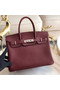 Hermes original Epsom Leather HB35O Burgundy&silver Metal Replica