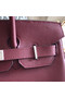 Hermes original Epsom Leather HB35O Burgundy&silver Metal Replica