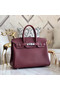 Hermes original Epsom Leather HB35O Burgundy&silver Metal Replica