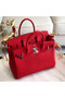 Hermes original Epsom Leather HB35O red&silver Metal Replica