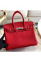 Hermes original Epsom Leather HB35O red&silver Metal Replica