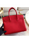 Hermes original Epsom Leather HB35O red&silver Metal Replica