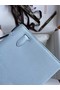 Hermes Original Epsom Leather KEL2278 sky blue&gold-Tone Metal Replica