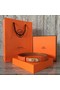 Hermes original epsom leather Kelly belt H069853 orange Replica