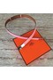 Hermes original epsom leather Kelly belt H069854 pink silver plated metal Replica