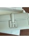 Hermes Original jige swift Leather Clutch 37088 Pearl grey Replica